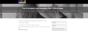 Landing page example