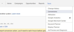 Tools Conversion Tab