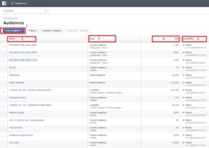 business manager custom audience dashboard
