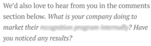 feedback CTAs