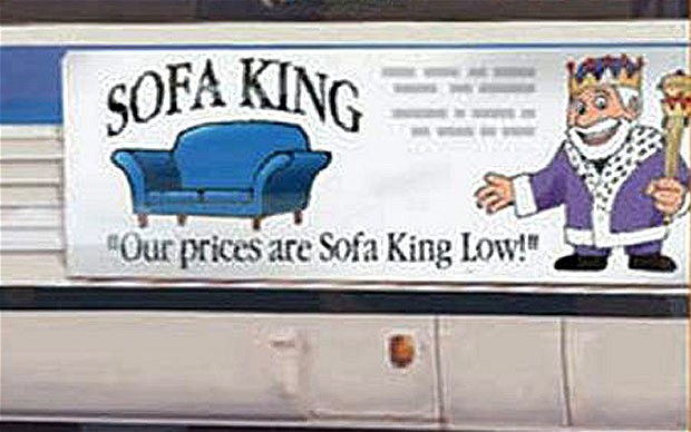 sofa king low ad